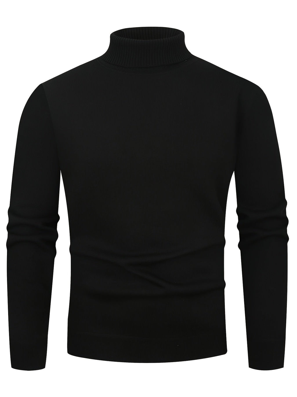 Men's Warm Lined Rollneck Pullover Knit Top