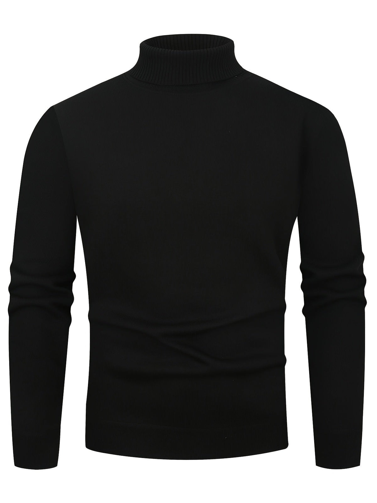 Men's Warm Lined Rollneck Pullover Knit Top