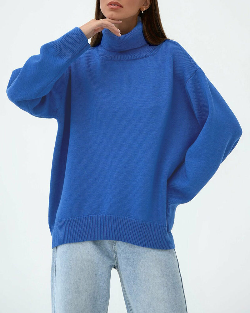 Women's Everyday Layering Loose High Neck Sweater