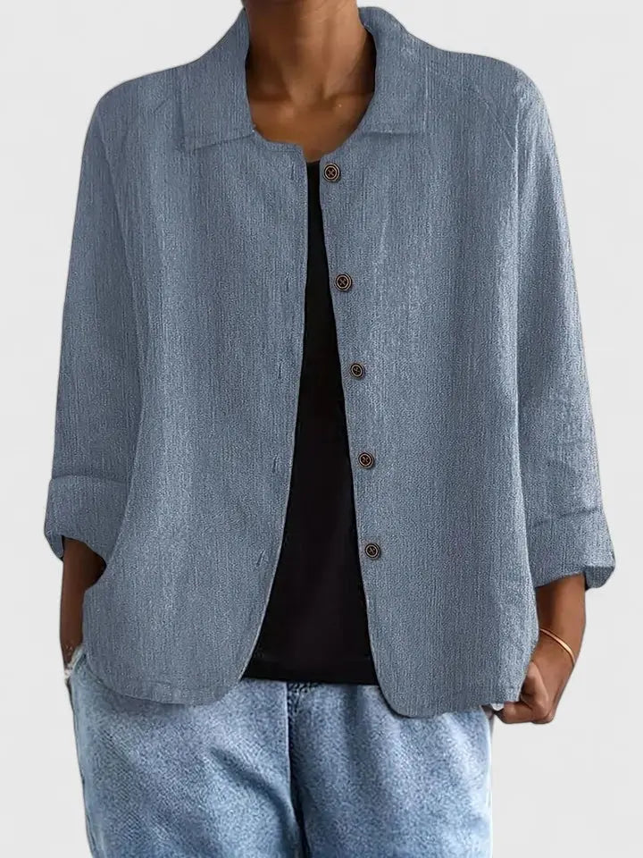 Women's Everyday Cotton Button-Down Overshirt Jacket