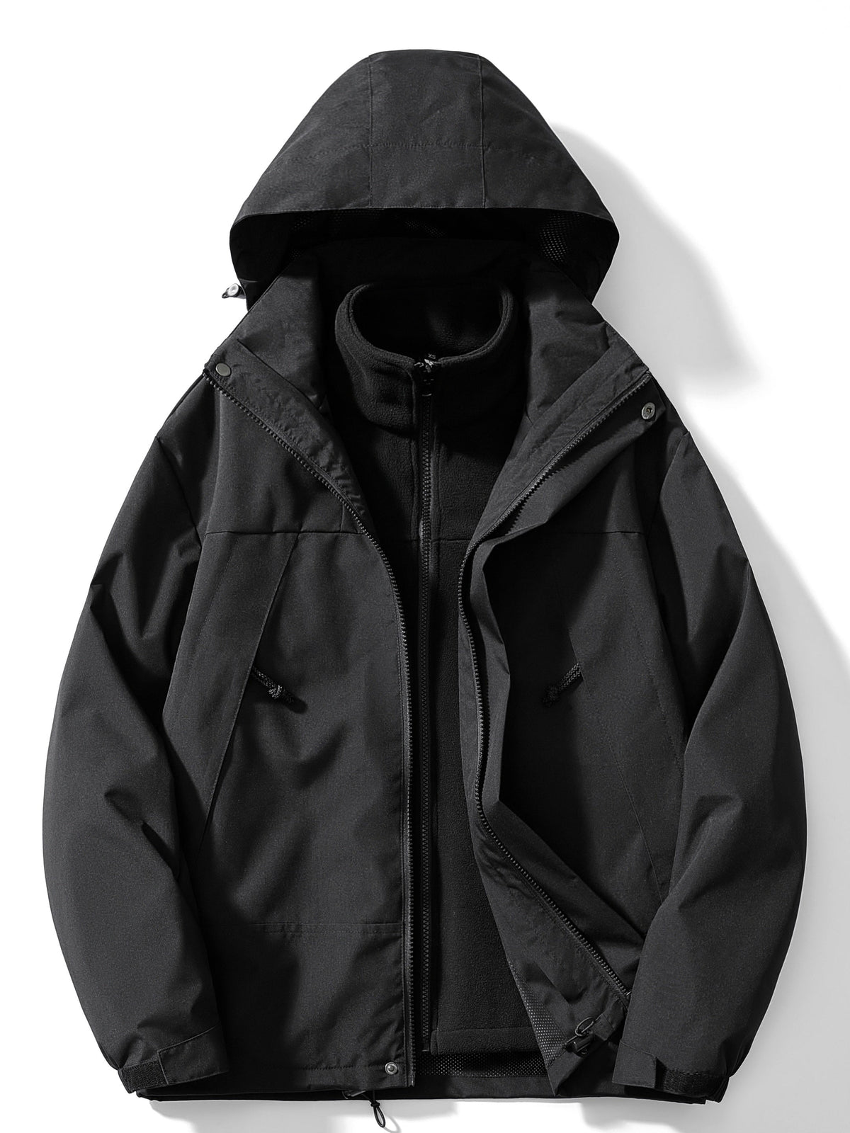Men's 3-in-1 Hooded Coat with Removable Inner Jacket