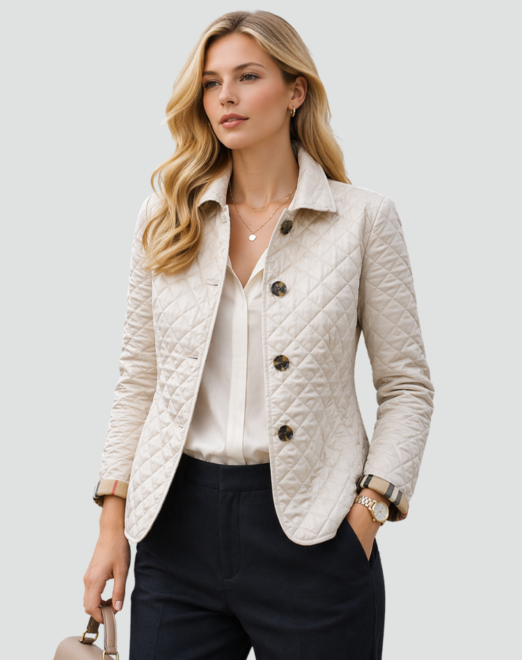 Women's Lightweight Padded Jacket with Button Front