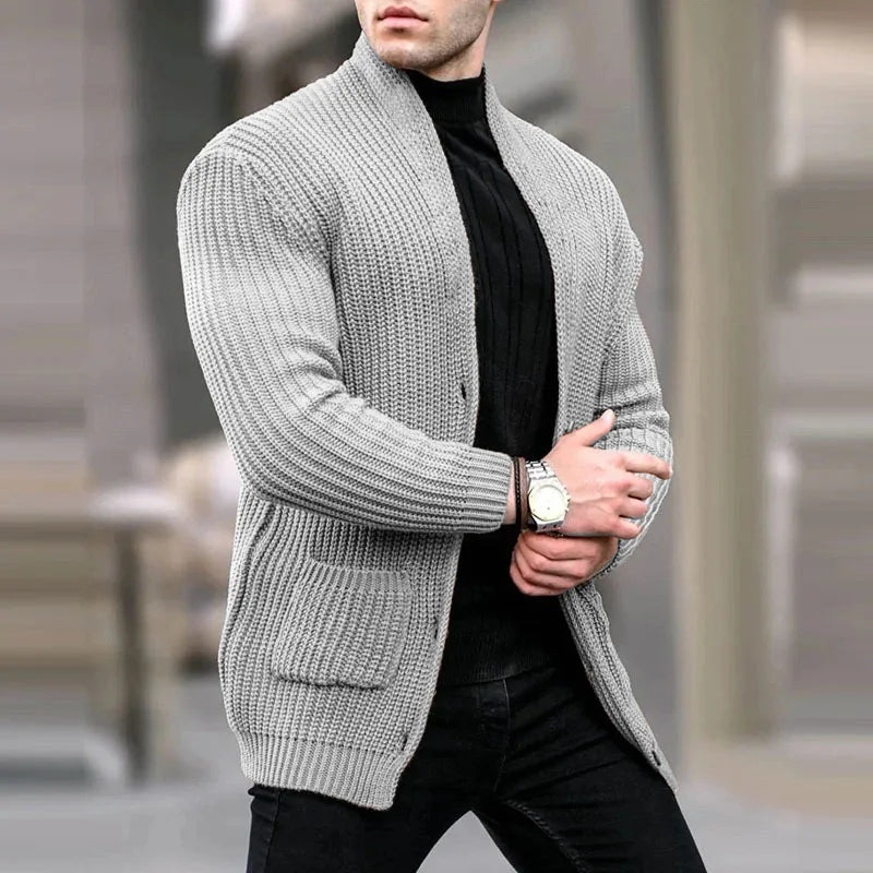 Men's Easy Fit City Wear Pocketed Sweater Cardigan
