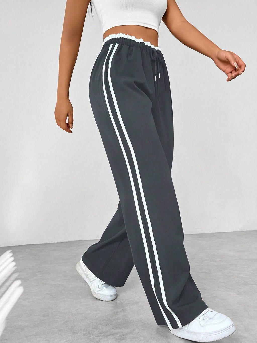 Women's Relaxed Flowing Wide Jogger Pants for Home
