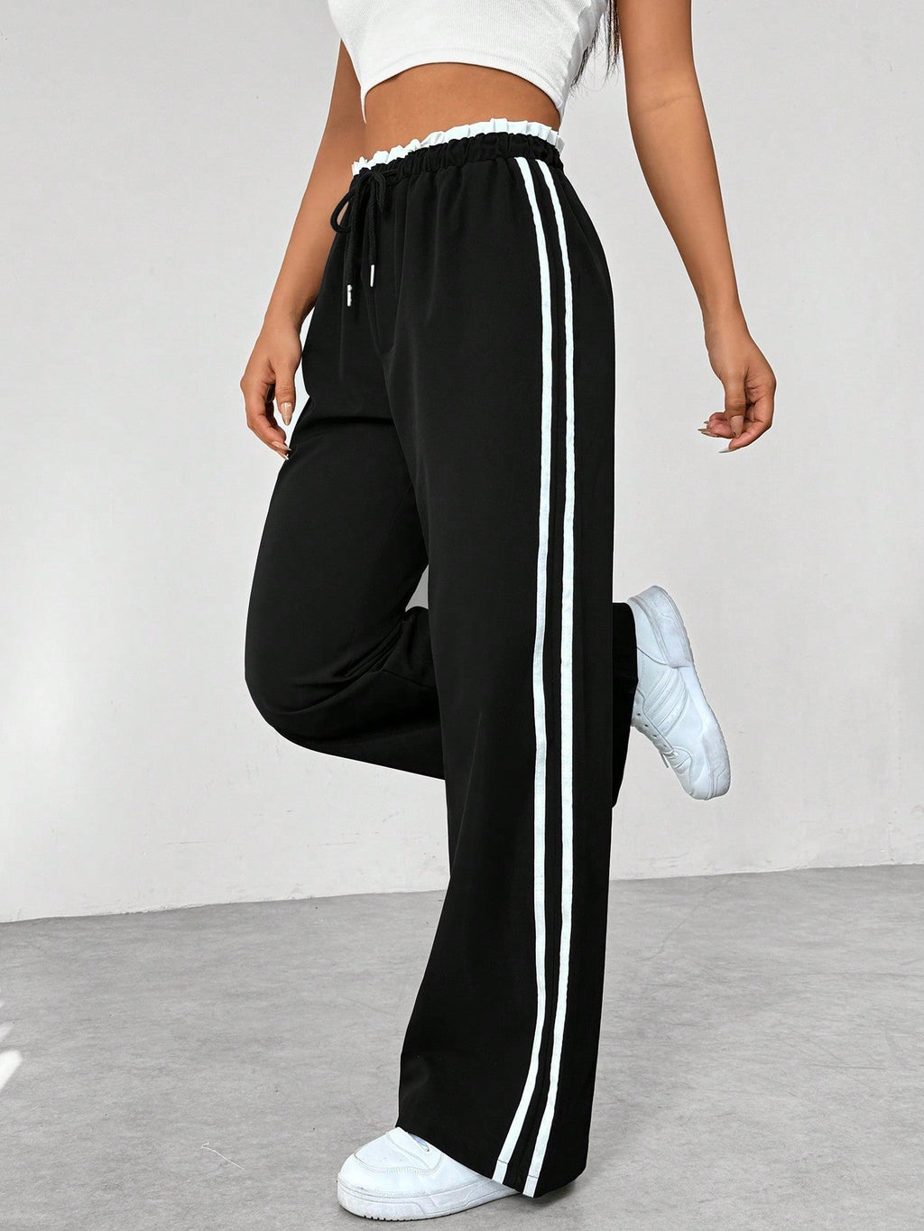 Women's Relaxed Flowing Wide Jogger Pants for Home