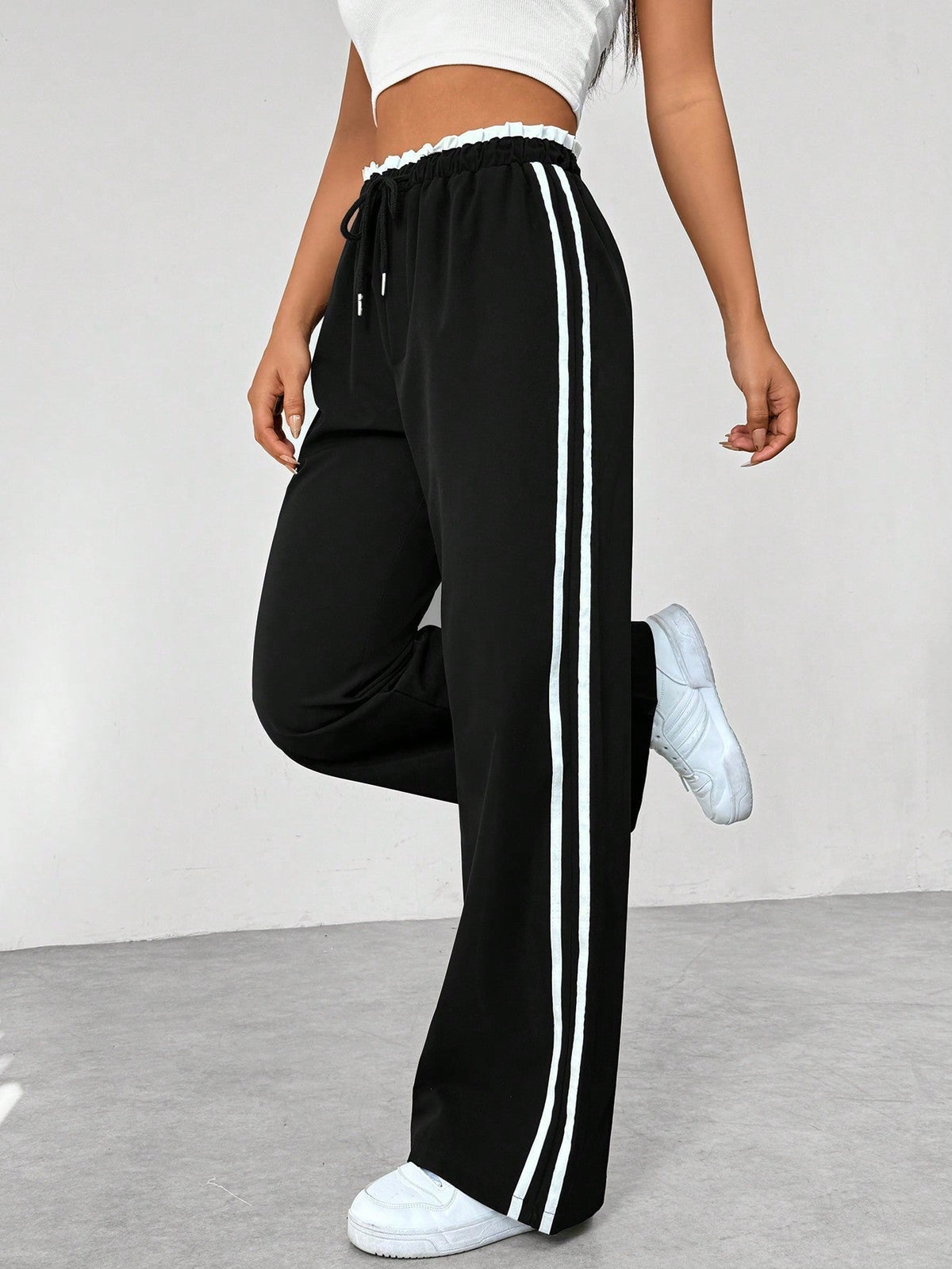 Women's Relaxed Flowing Wide Jogger Pants for Home