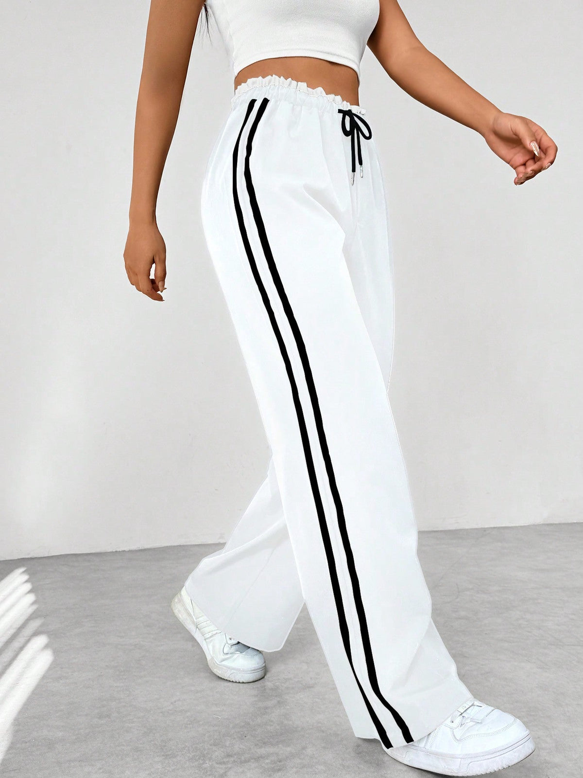 Women's Relaxed Flowing Wide Jogger Pants for Home