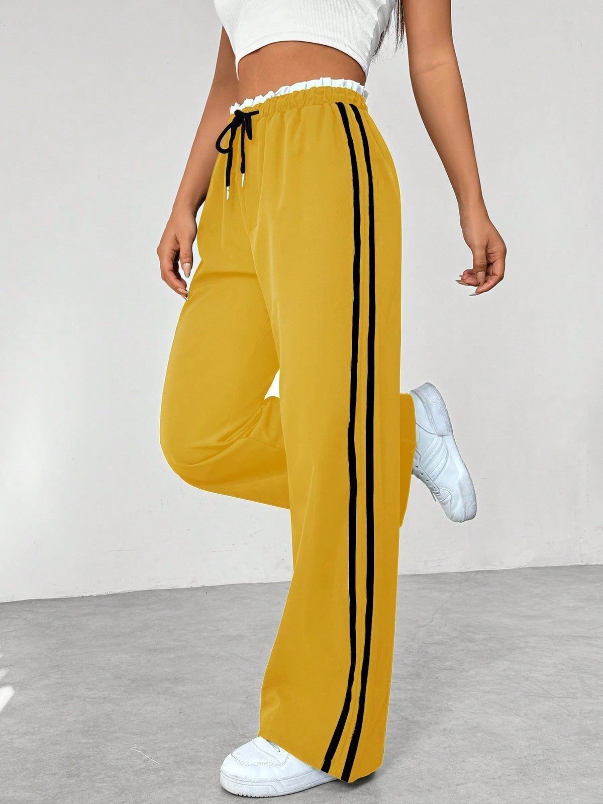 Women's Relaxed Flowing Wide Jogger Pants for Home