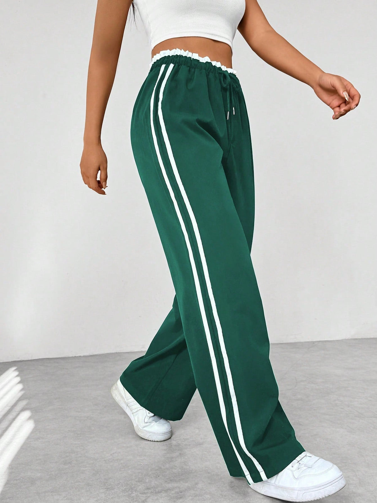 Women's Relaxed Flowing Wide Jogger Pants for Home