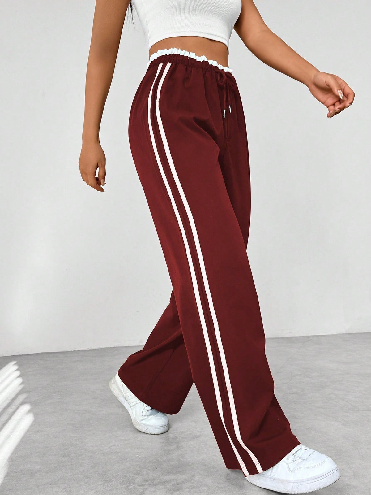 Women's Relaxed Flowing Wide Jogger Pants for Home