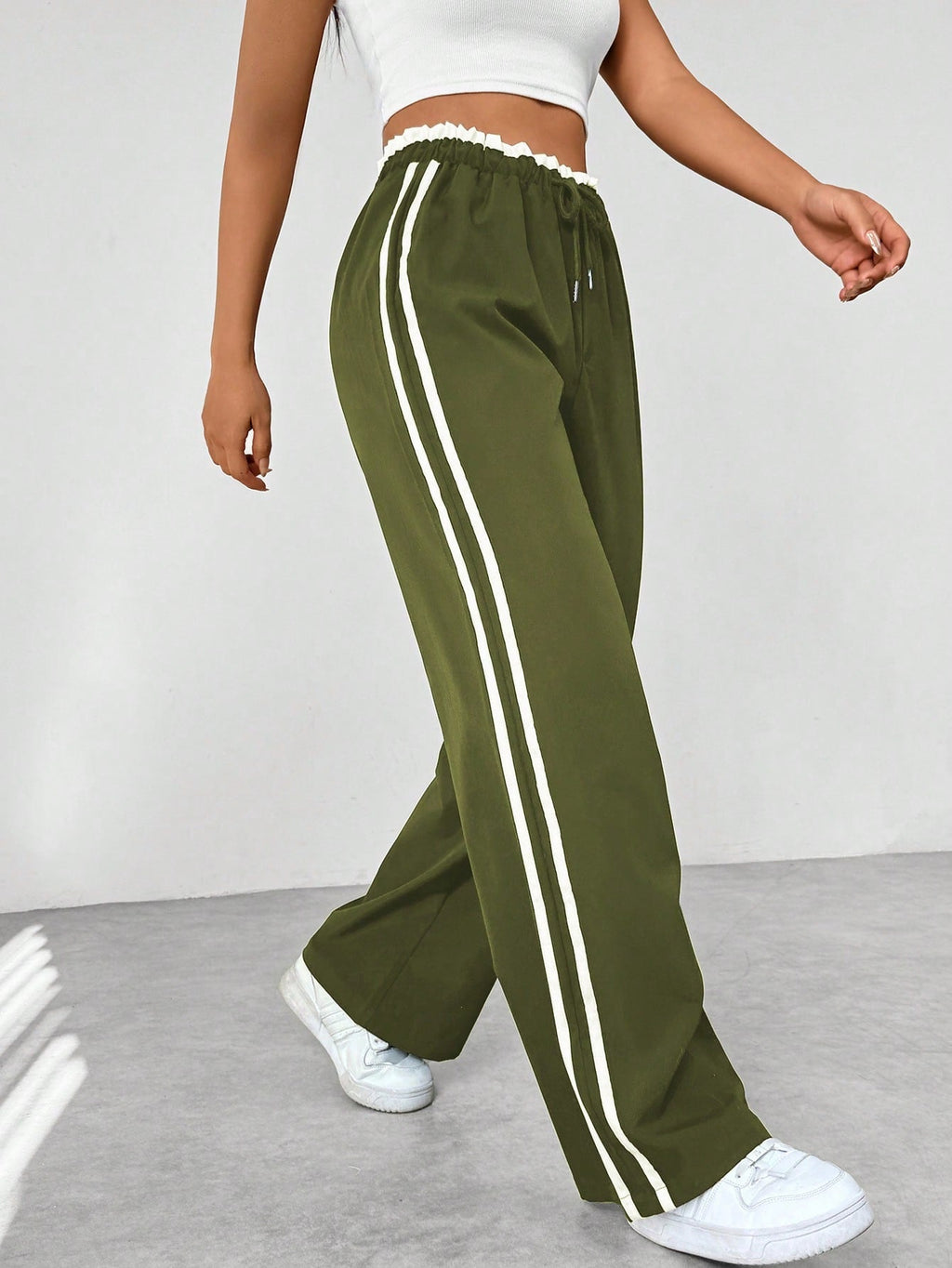 Women's Relaxed Flowing Wide Jogger Pants for Home