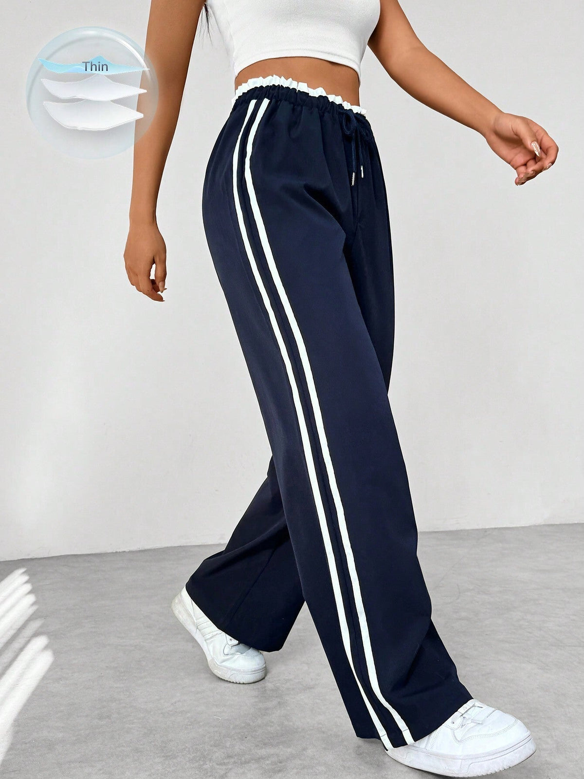 Women's Relaxed Flowing Wide Jogger Pants for Home