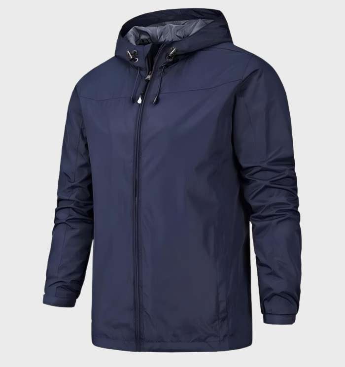 Men's Packable Hooded Lightweight Windbreaker