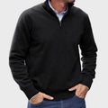 Men's Versatile High Collar Quarter-Zip Sweater Top