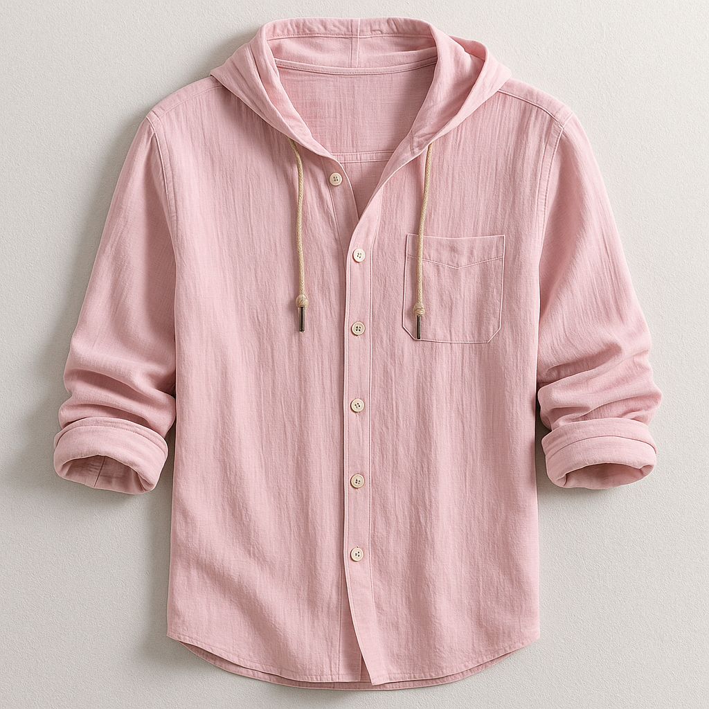Men's Casual Hood Detail Layering Overshirt