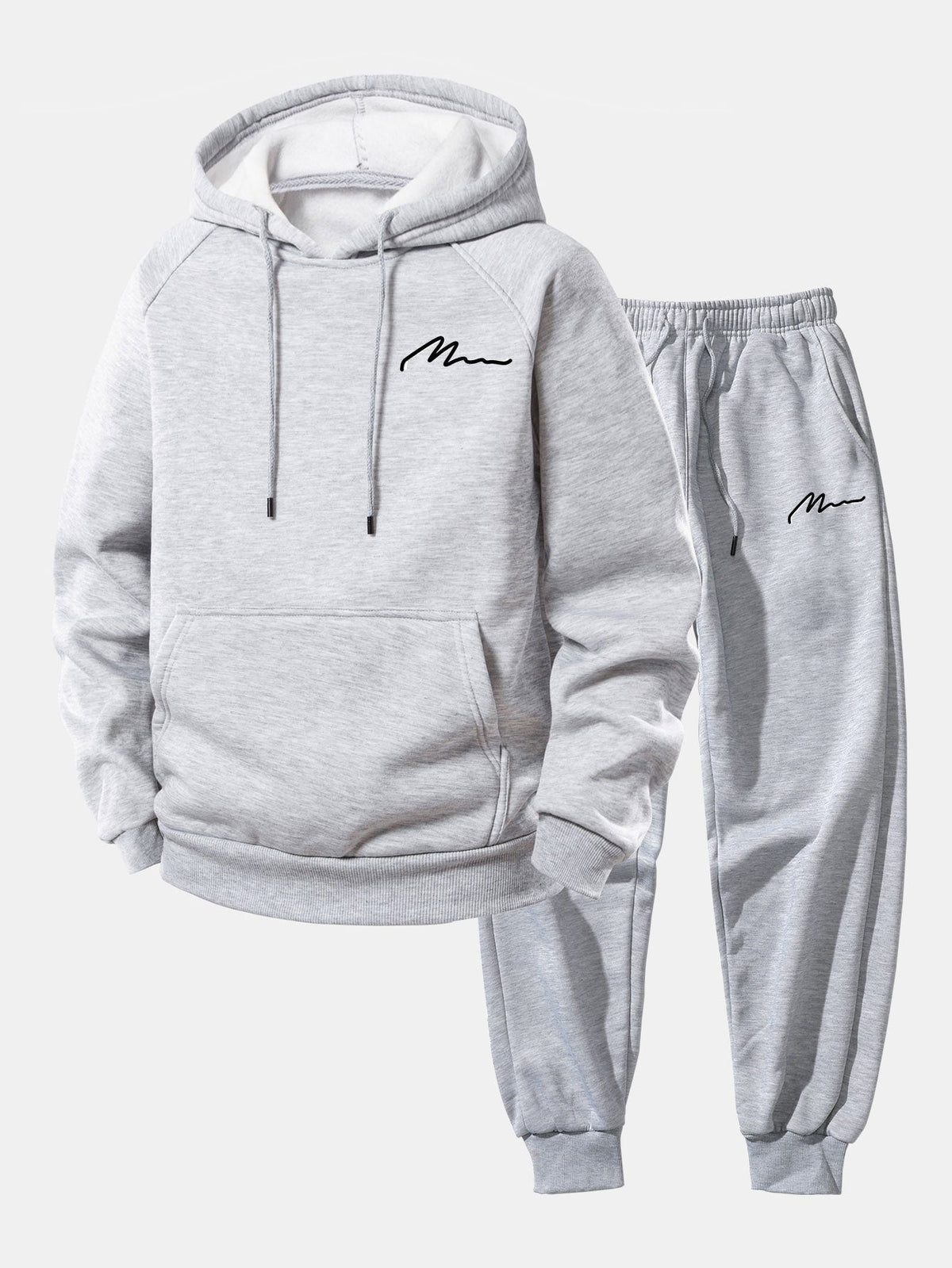 Men's Relaxed Fit Hooded Sweatshirt Jogger Tracksuit