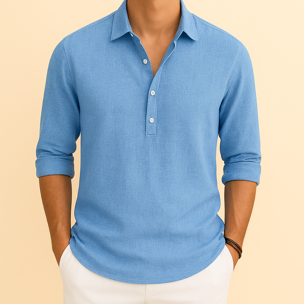 Men's Laid-Back Transitional Season Polo Shirt