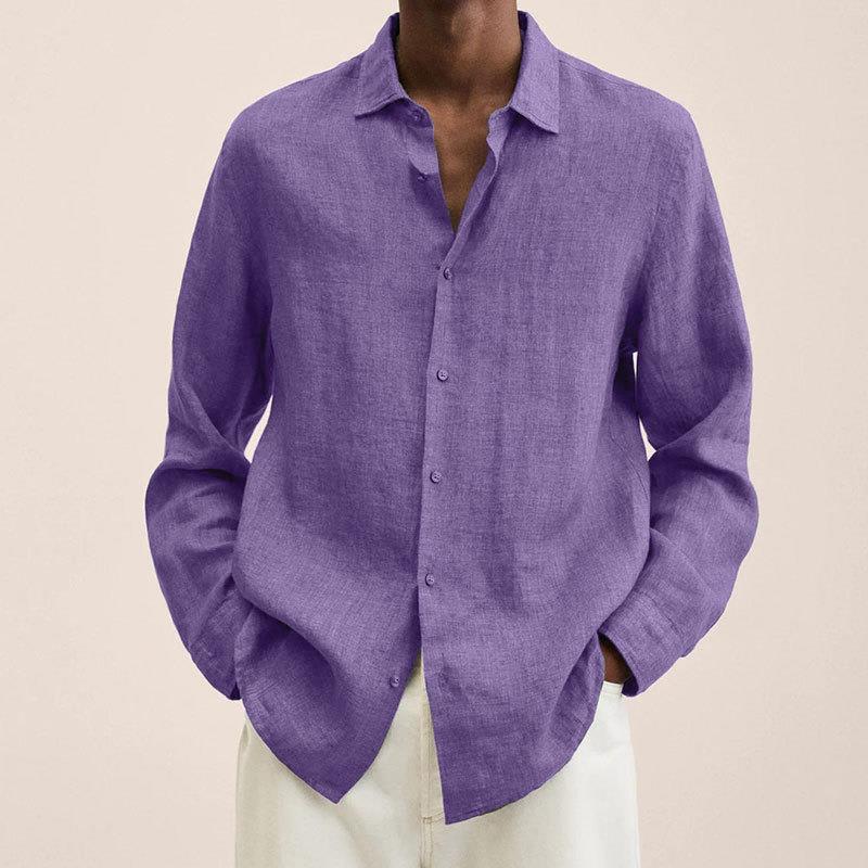 Men's Smart Casual Relaxed Button-Down Layering Shirt