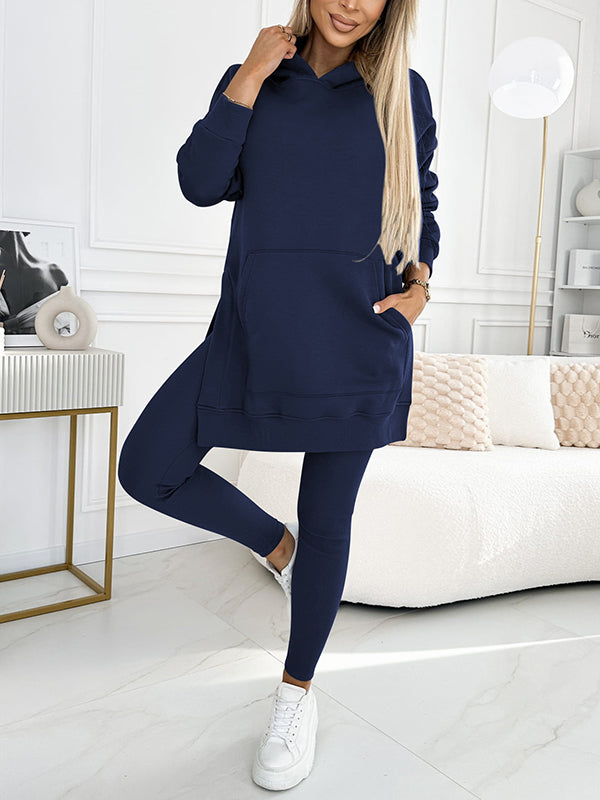 Women's Travel Day Hooded Pullover Legging Two Piece Set