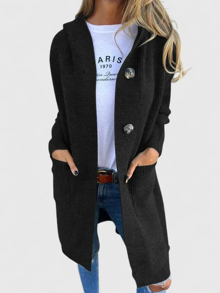 Women's Roomy Longline Cardigan with Front Pockets