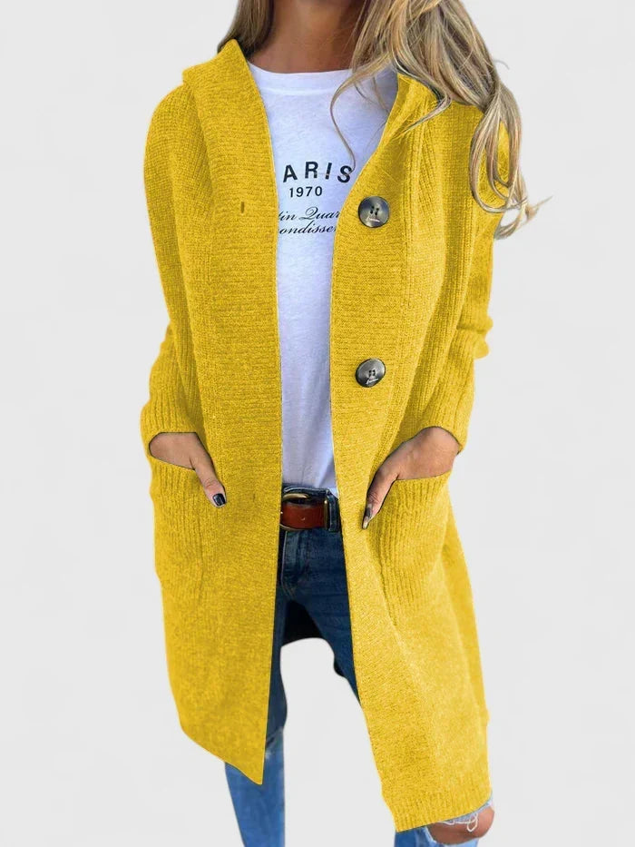 Women's Roomy Longline Cardigan with Front Pockets