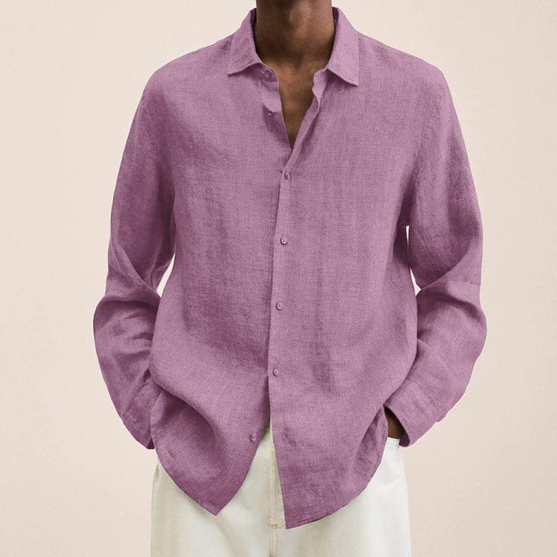 Men's Smart Casual Relaxed Button-Down Layering Shirt