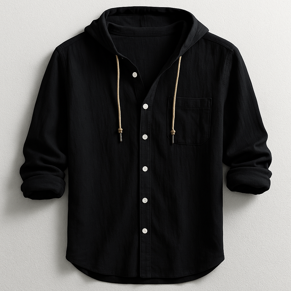 Men's Casual Hood Detail Layering Overshirt