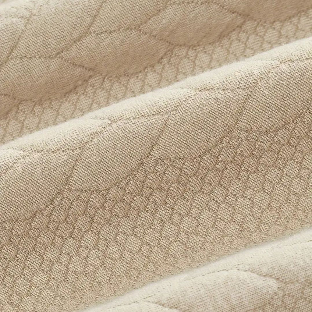 Men's Mixed Knit Panel Zip Neck Cable Sweater