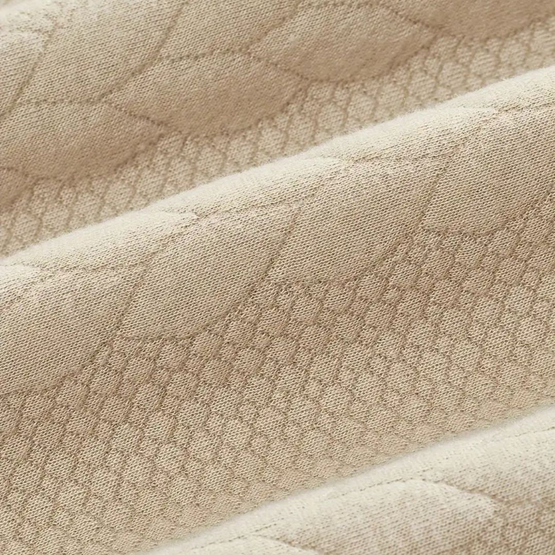 Men's Mixed Knit Panel Zip Neck Cable Sweater