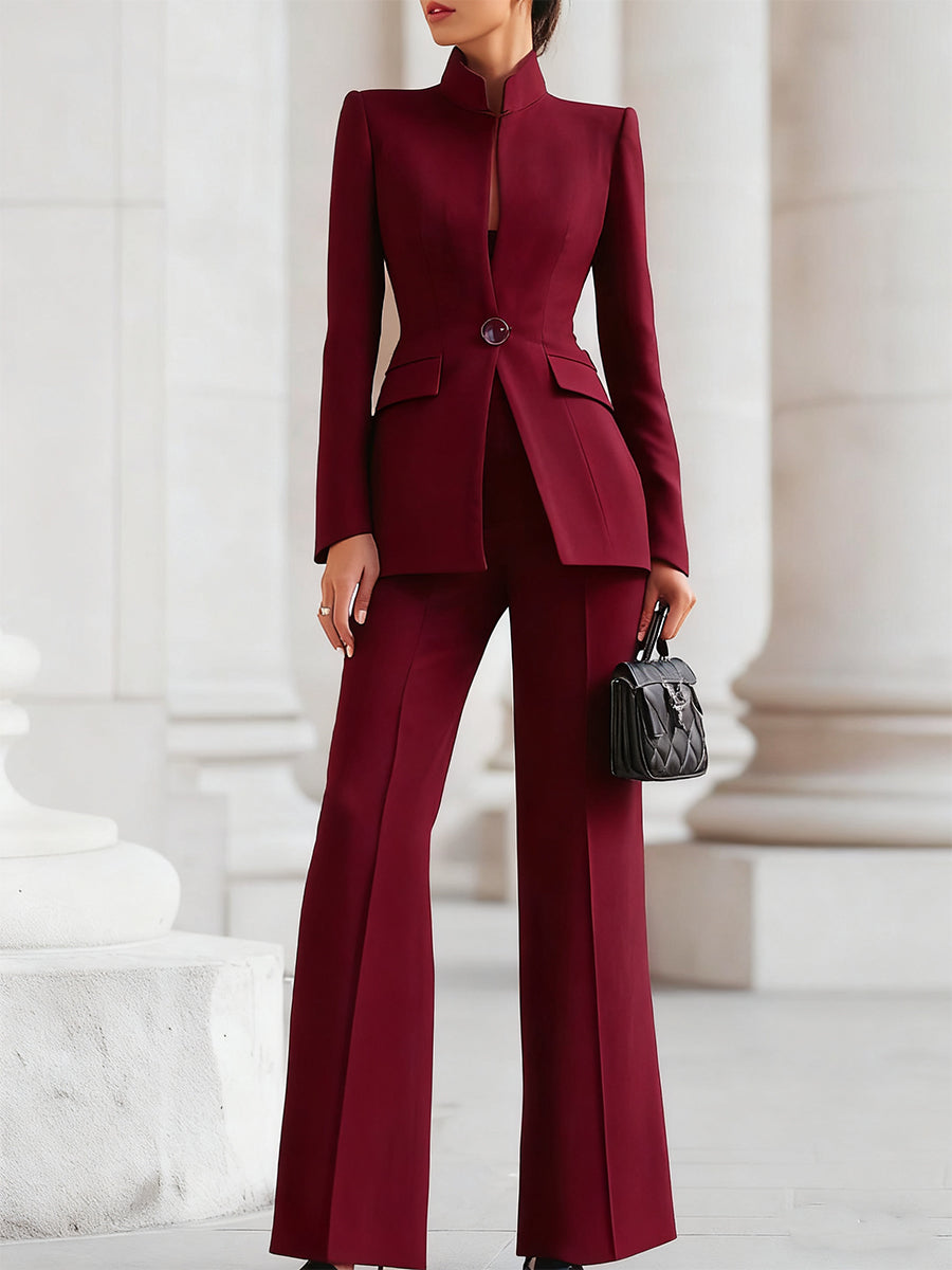 Women's Timeless Interview Office Blazer Suit Set