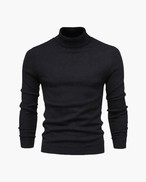 Men's High Collar Fine-Gauge Knit Turtleneck Pullover