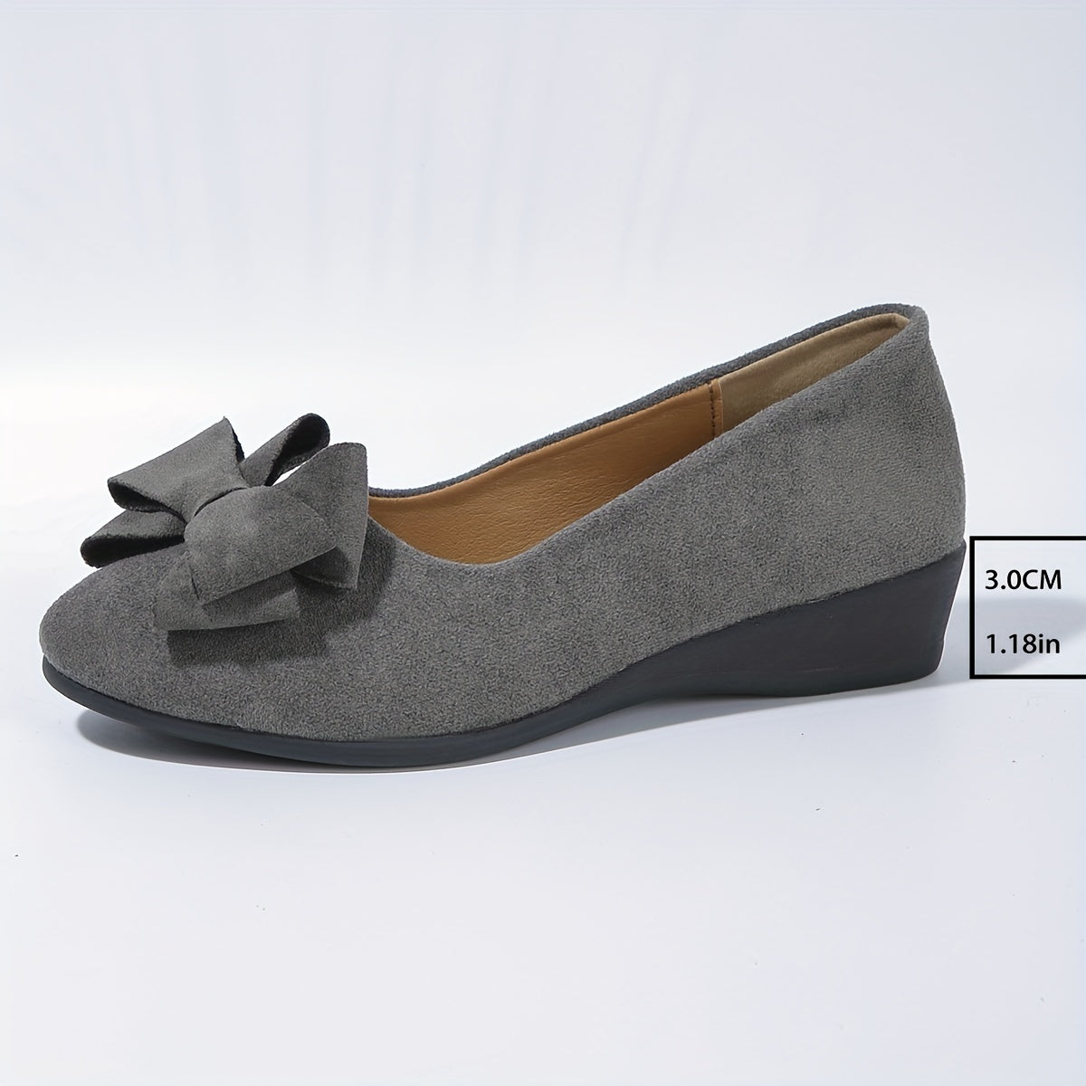 Women's Cushioned Bow Accent Comfort Slip-On Flats