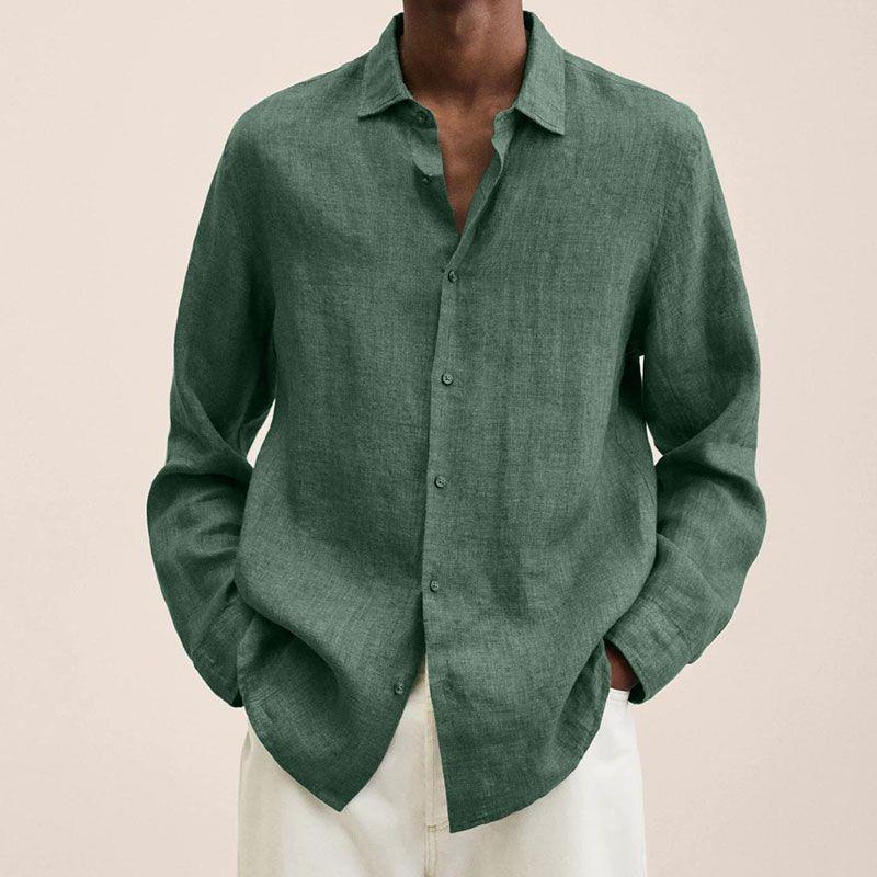 Men's Smart Casual Relaxed Button-Down Layering Shirt