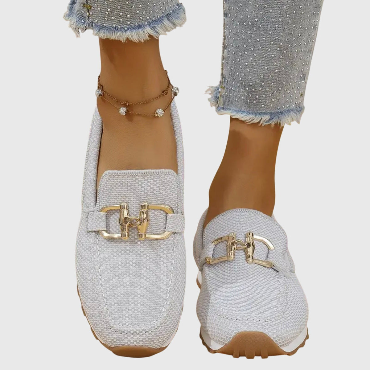 Women's Supportive Horsebit Detail Comfort Slip-Ons