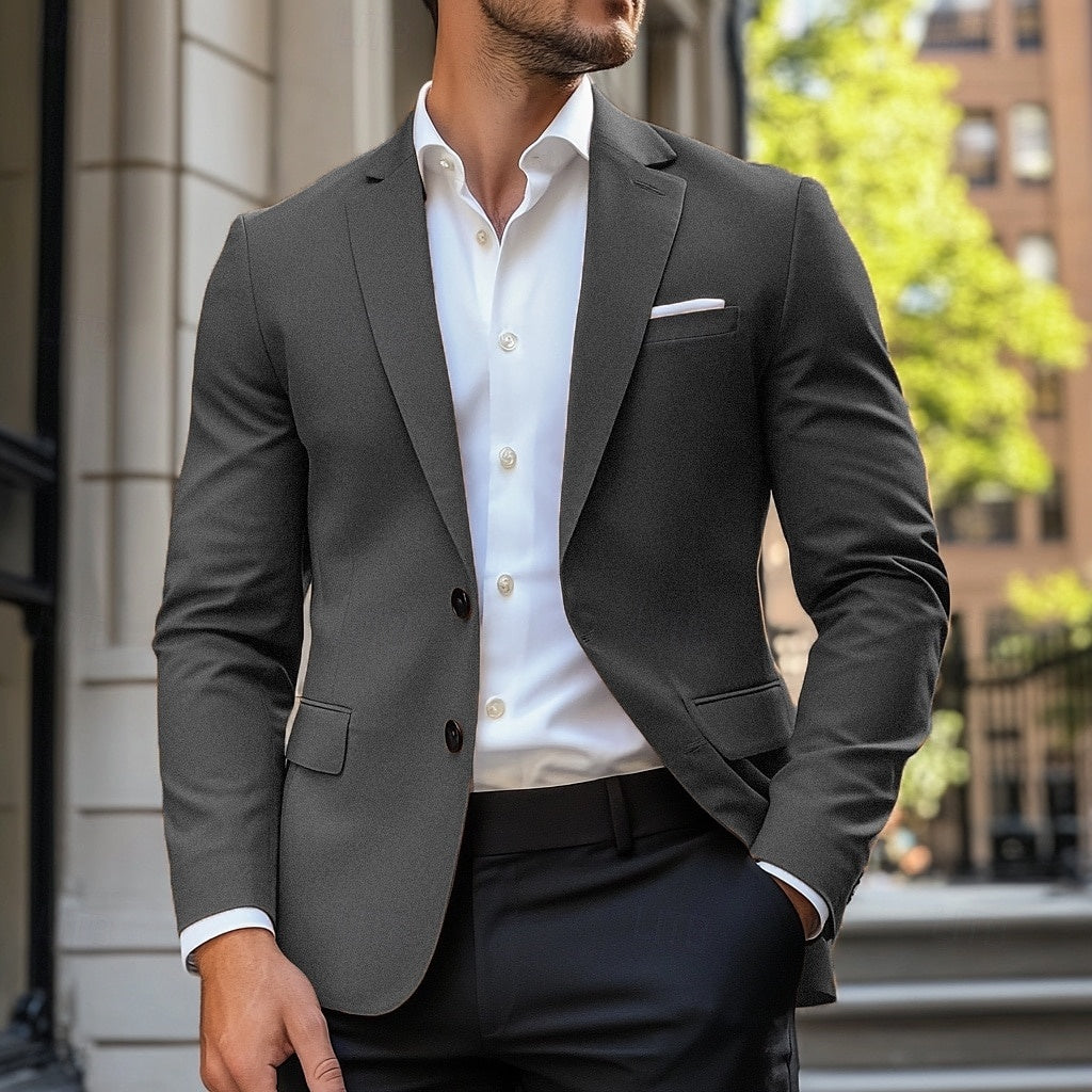 Men's Single-Breasted Relaxed Smart Casual Blazer