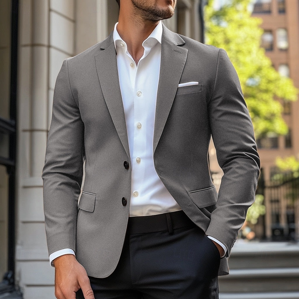 Men's Single-Breasted Relaxed Smart Casual Blazer
