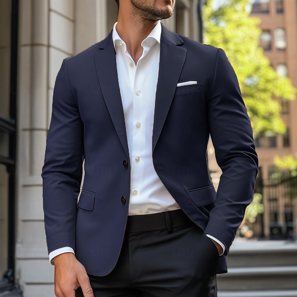 Men's Single-Breasted Relaxed Smart Casual Blazer