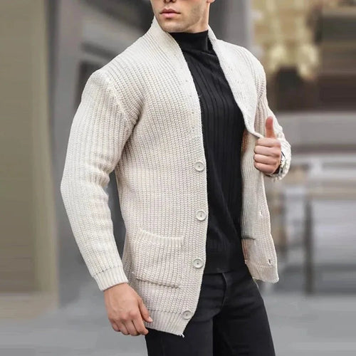 Men's Easy Fit City Wear Pocketed Sweater Cardigan