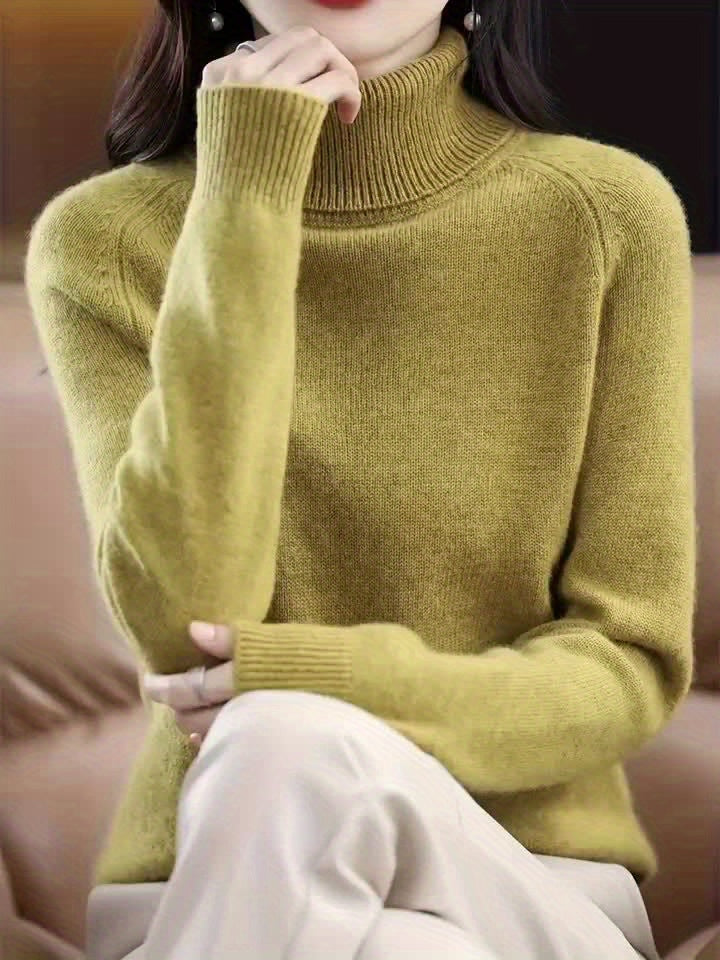 Women's Cozy Easy Turtleneck Sweater for Everyday