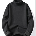Men's Warm Lined Rollneck Pullover Knit Top