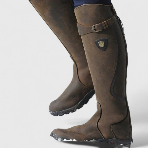 Women's Refined Silhouette Boots with Buckle Detail