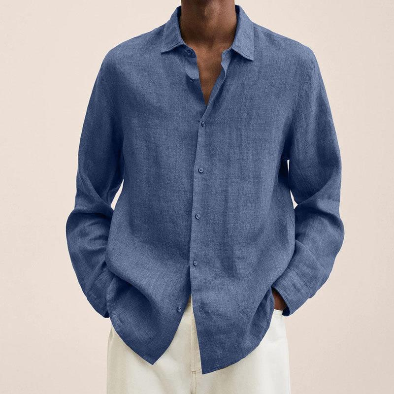 Men's Smart Casual Relaxed Button-Down Layering Shirt
