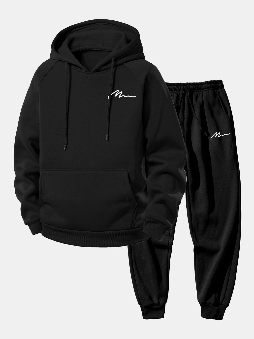 Men's Relaxed Fit Hooded Sweatshirt Jogger Tracksuit