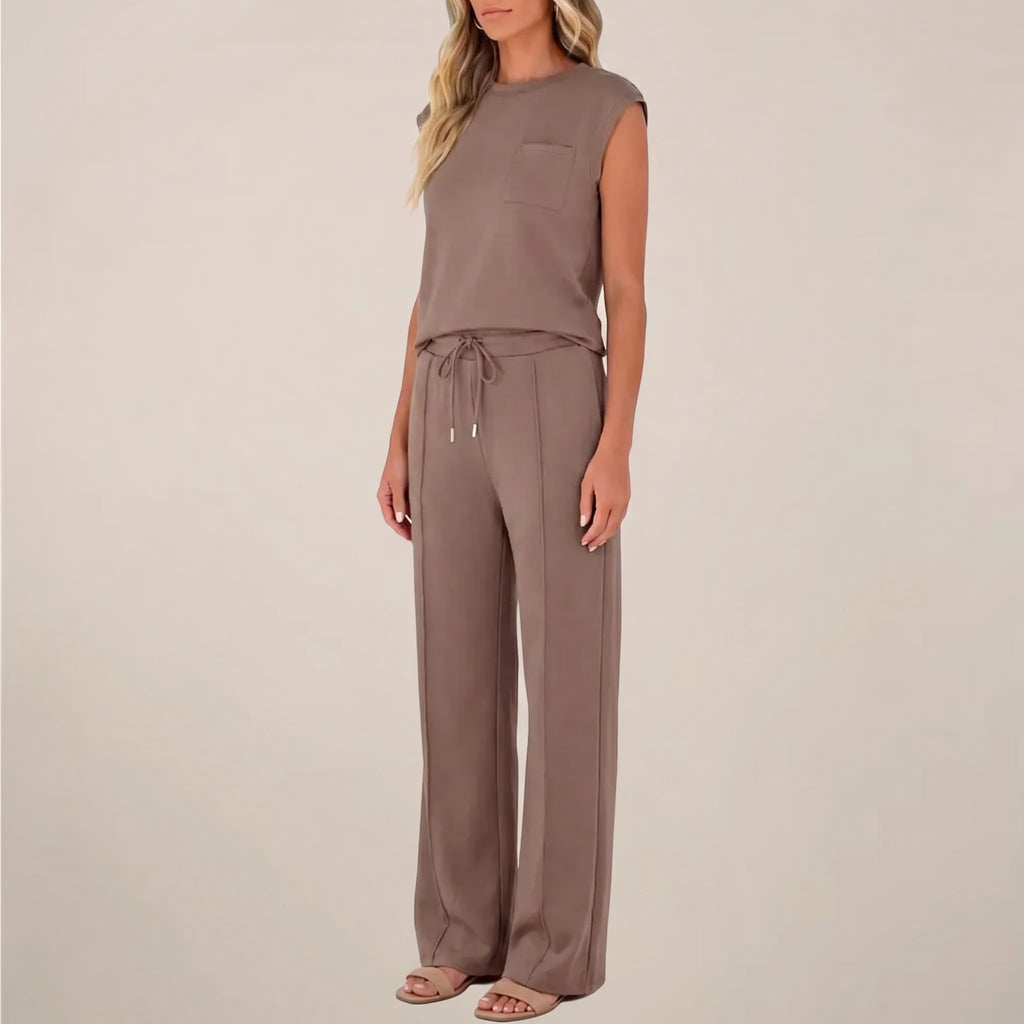 Women's Everyday Summer Matching Wide Leg Two Piece Set