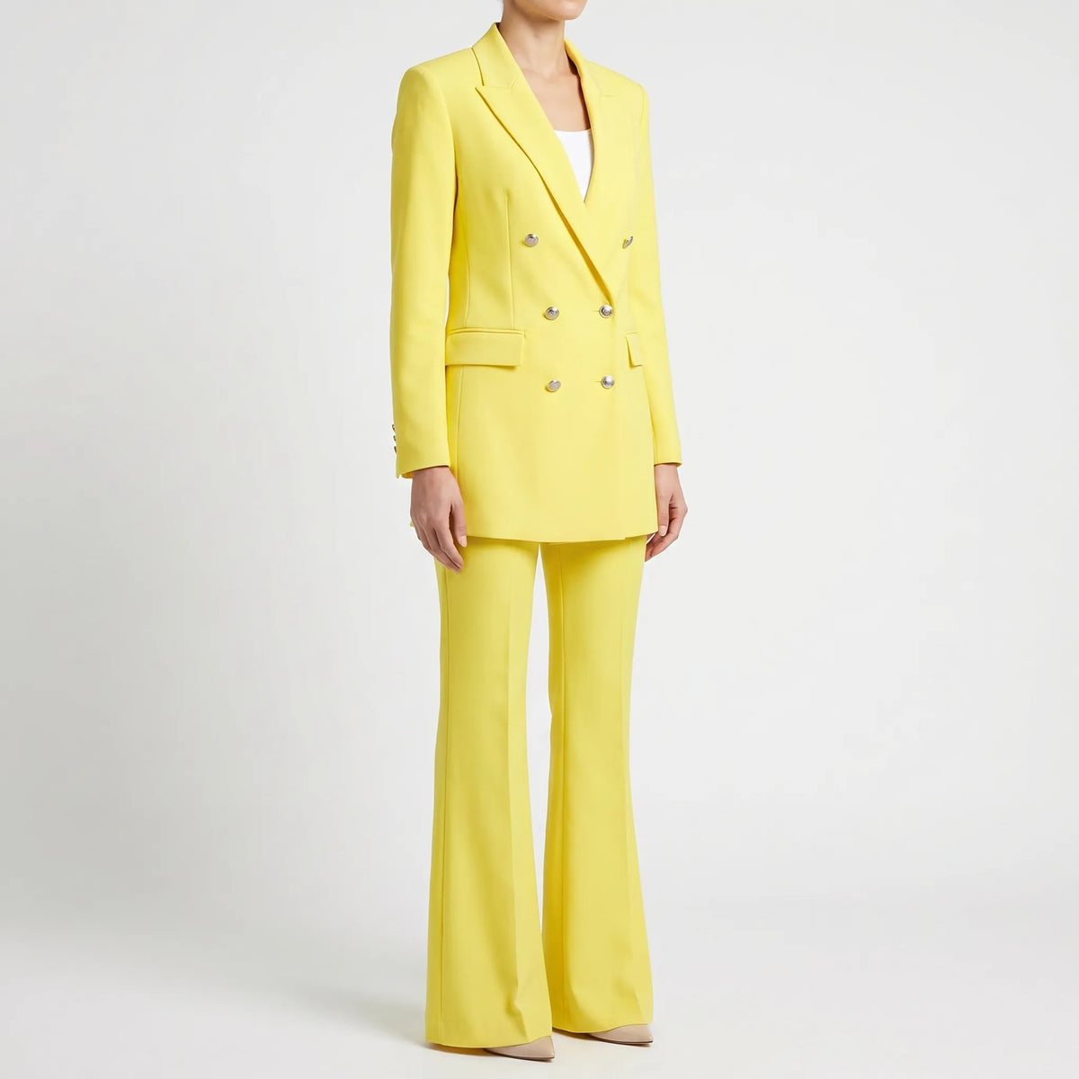 Women's Bold Power Dressing Blazer Flare Suit Set