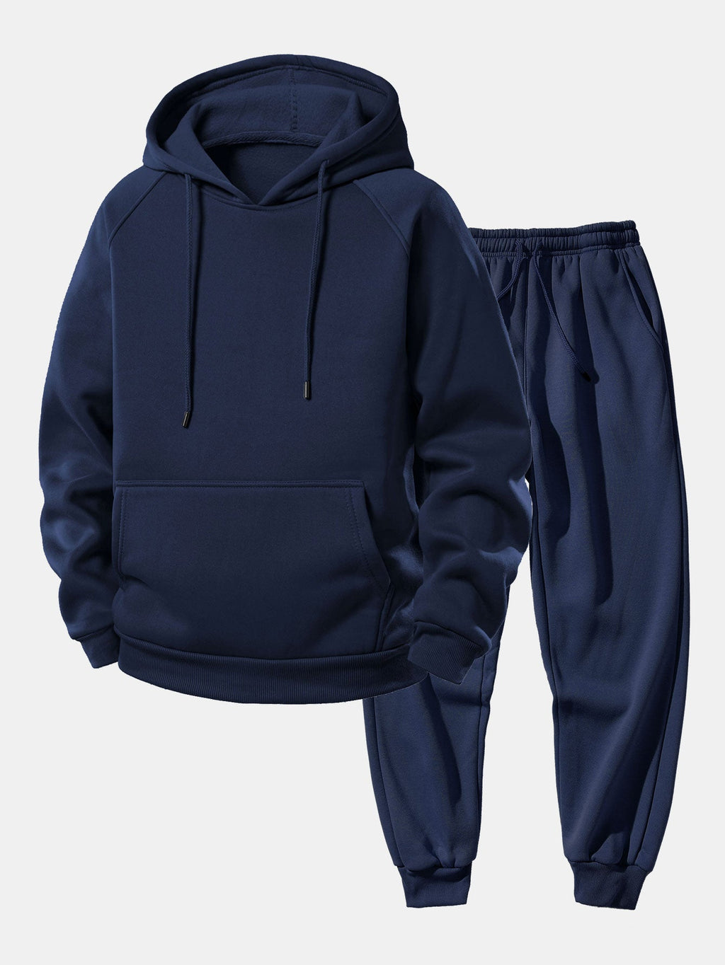 Men's Adjustable Hood Matching Hoodie Pants Sweatsuit