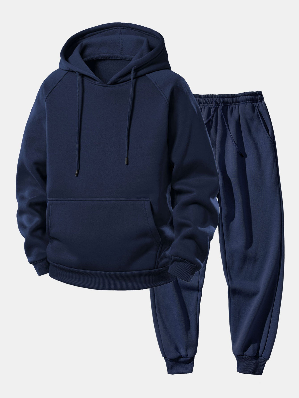 Men's Adjustable Hood Matching Hoodie Pants Sweatsuit