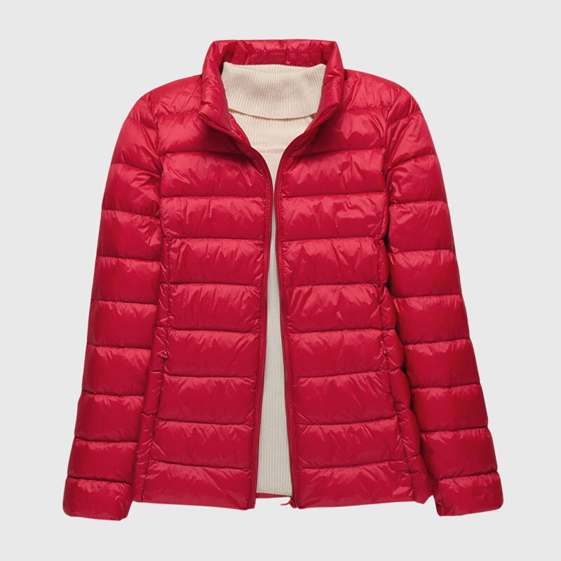 Women's Featherweight Quilted Coat with Stand Collar