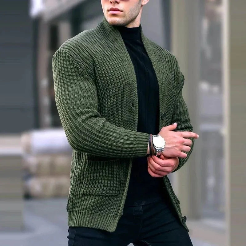 Men's Easy Fit City Wear Pocketed Sweater Cardigan