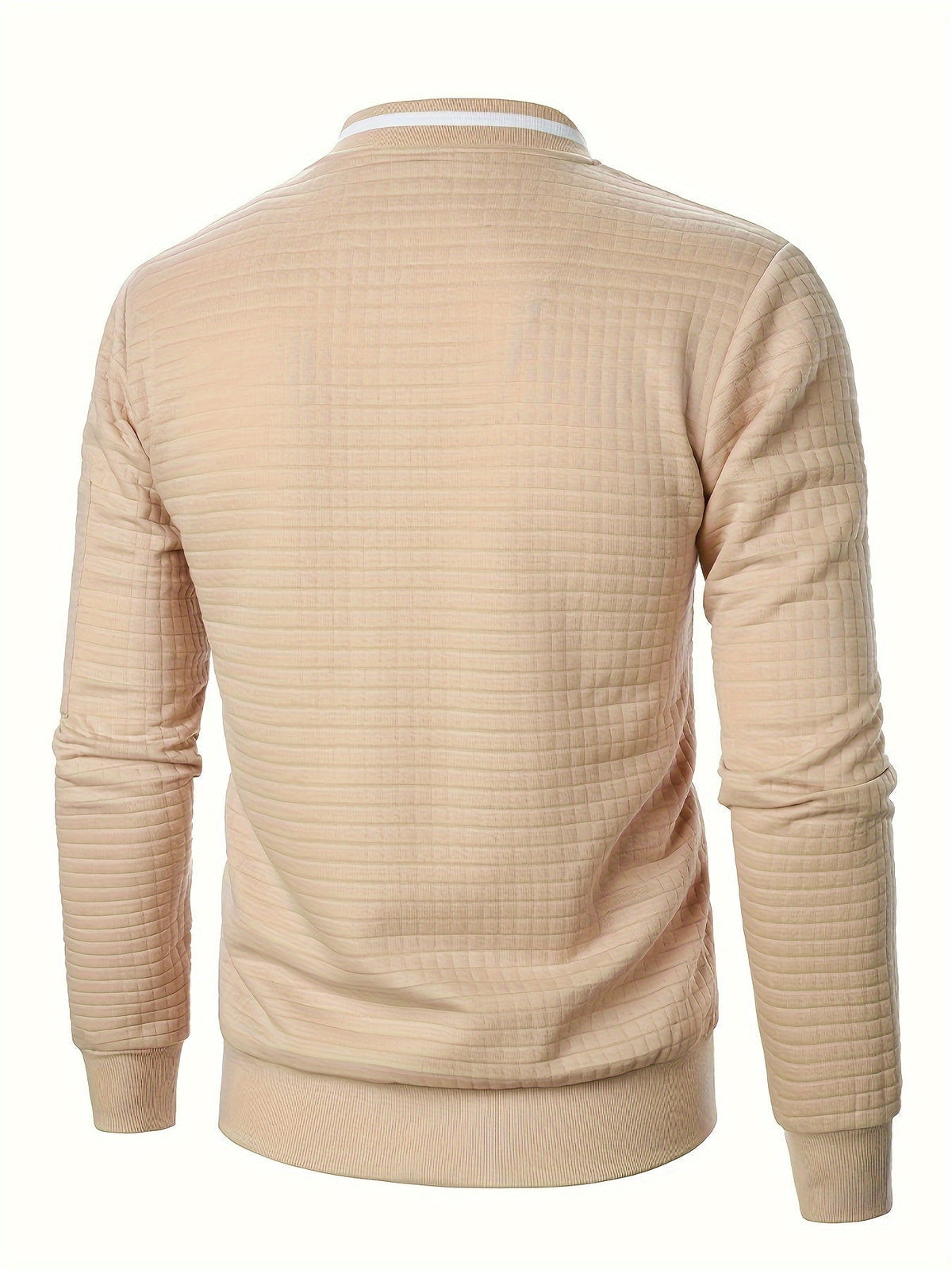 Men's Soft Textured Bomber Style Zip Jacket